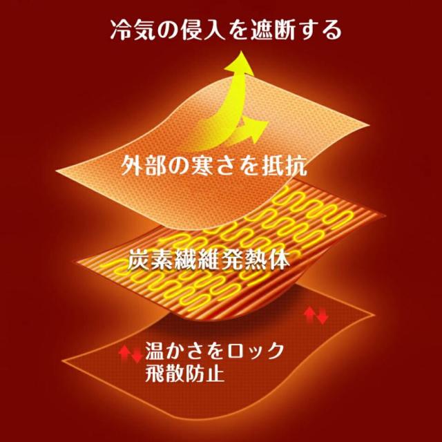 電熱ジャケット 電熱コート 洗える 11エリア発熱 パネルヒーター 中綿 3段階調温  速暖 電熱ウェア 柔らかい M~5XL 男女兼用 防寒対策_6