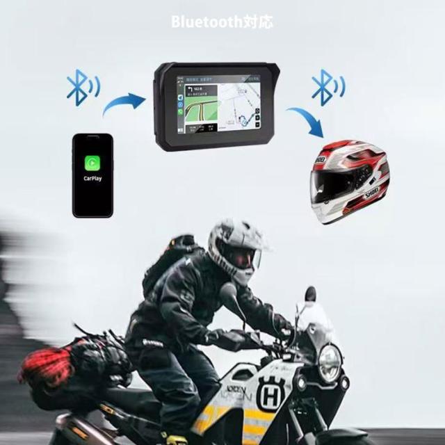 バイク ドライブレコーダー　5インチ Carplay/Android Auto対応 バイクスマートモニター バイクナビー 前後カメラ 1080P IPX7全体防水_5