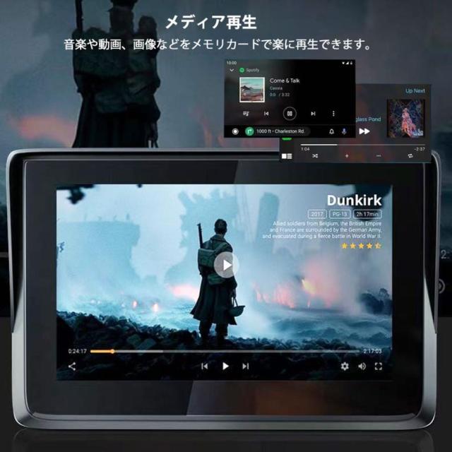 バイク ドライブレコーダー　5インチ Carplay/Android Auto対応 バイクスマートモニター バイクナビー 前後カメラ 1080P IPX7全体防水_7