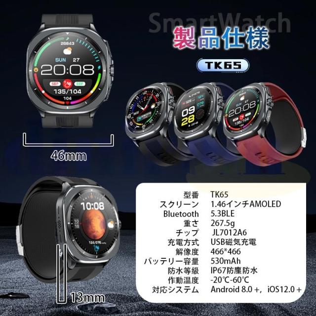 スマートウォッチ 医療レベル健康- 高精度エアバッグ血圧測定 ECG心電図 血中脂質 尿酸 体温 血中酸素 心拍数 健康管理 高齢者 日本製センサー プレゼント最適_18