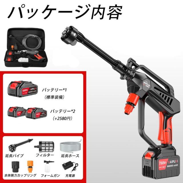 高圧洗浄機 コードレス 充電式 マキタバッテリー対応 ブラシレスモータ 