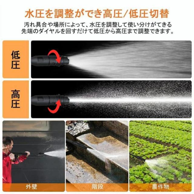 高圧洗浄機 電源式 家庭用 洗車機 パワフル 水道直結式 洗浄 高圧 ホース 掃除 洗車 外壁 ハイパワーなノズル 1800W 最大吐出圧力17MPa 家庭用 省エネ IPX5防水_4