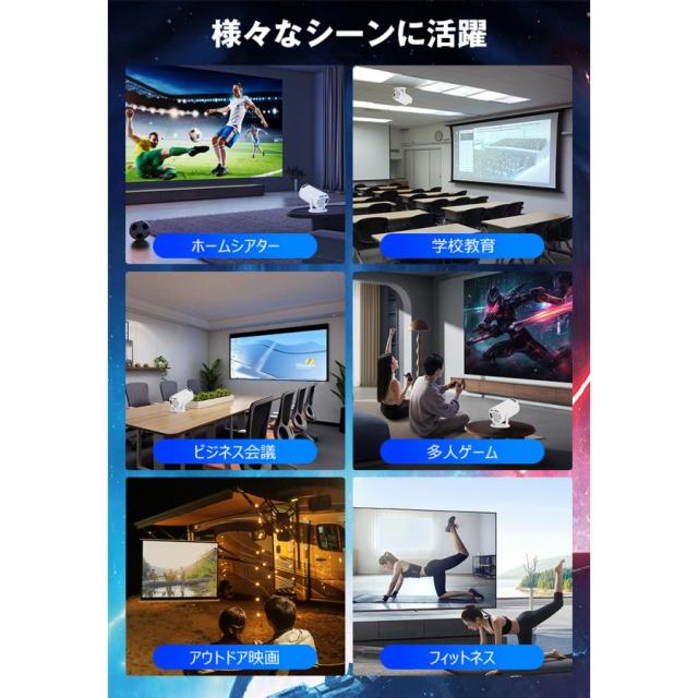 2026進化版 プロジェクター 小型 20000LM 4K 家庭用 高解像度 Android TV12.0 自動台形補正 WI-FI6 Bluetooth DVD スマホ 壁 天井投影_10