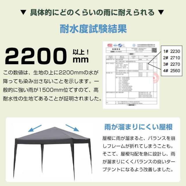 タープテント UVカット 大型 耐水 レジャー イベント バーベキュー