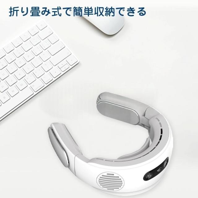 首掛け扇風機 猛暑打つ手 3座標軸風量 ダブル冷やかす 扇風機 のど頚空調設備 冷やかす本塁付 持っていく扇風機 冷感 ペルチェ 超軽さ 鳥毛なし 持っていく 露天御勤め