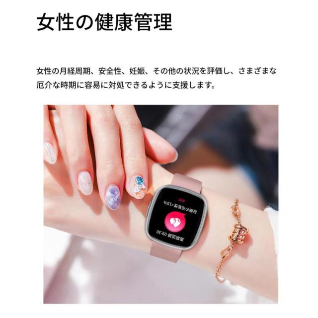 スマートウォッチ 通話機能 ECG心電図 血圧測定 血中脂質 尿酸 AI診断 皮膚温 高精度心拍数 血中酸素 睡眠 着信通知 24時間健康管理 SOS_6