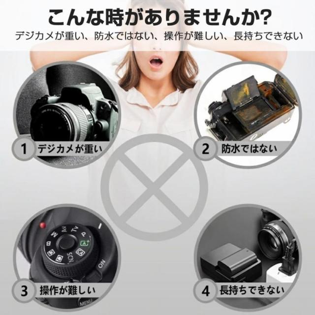 アクションカメラ 5K 防水30M デジカメ 6軸手ブレ補正 水中カメラ 270度回転レンズ 小型カメラ 高画質 動画撮影 自転車 バイク 車載用 新品_1