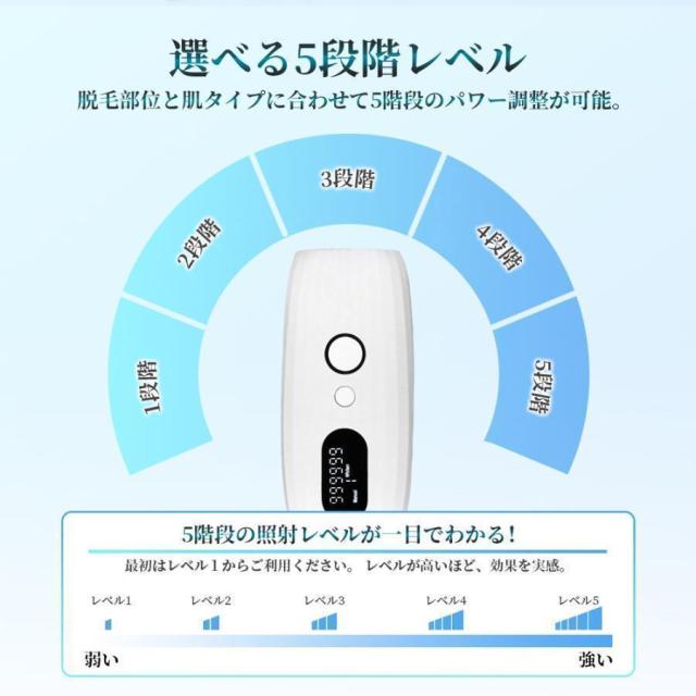 脱毛器 IPL光脱器 永久脱毛 家庭用脱毛器 自動照射 レーザー vio対応 メンズ レディース 脇 腕 足 背中 全身用 LED液晶 全身適用_3