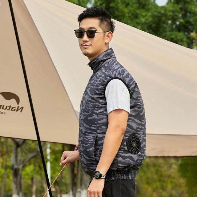 空調作業服 ベスト 空調ウェア ファン付き作業服 父の日 メンズ レディース 熱中症対策 屋外作業 4段階強風 冷却服 男女兼用 アウトドア_4