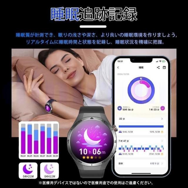 スマートウォッチ ECG心電図 血圧測定 通話機能付き 心拍数 血中酸素 体組成 体温 睡眠管理 日本製センサー 着信通知 運動記録 歩数計 男女兼用 母の日 爆買_13
