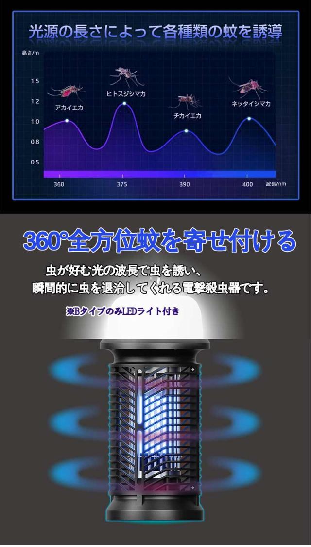 電撃殺虫器 蚊取り器 2026年最新型殺虫ライト誘虫灯 電撃殺虫灯 薬剤不要 電池不要20Wランプ寿命約8 000無害静音省エネ赤ちゃんやペットにも_3