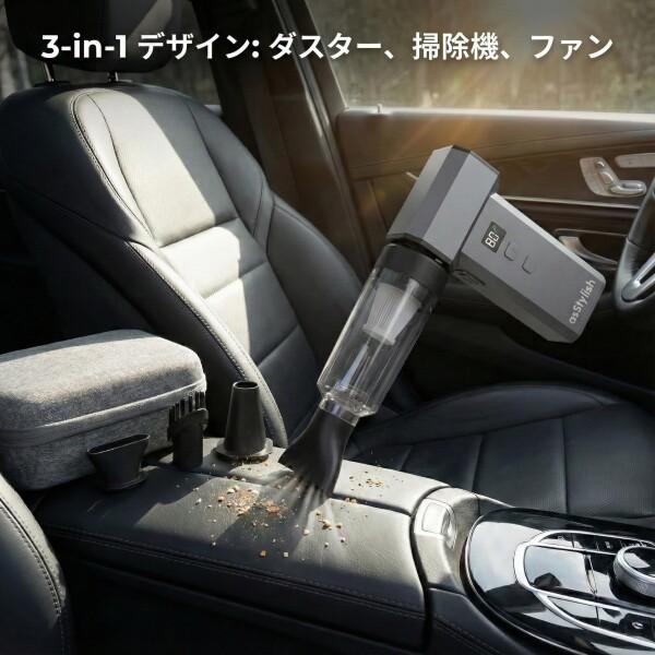 3in1 ハンディターボファン (130,000RPM) 電動エアダスター & ミニ掃除機 - 180g強力風圧 100段階風量調_2