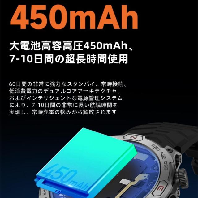 【アウトドア表現スタイル】スマートウォッチ 日本製検出器 懐中照明ランプ 血圧 IP68雨合羽 心臓の鼓動数 思わしい位置づけるメンズ レディース 大画面 高明確さ 羅針儀 敬老の日