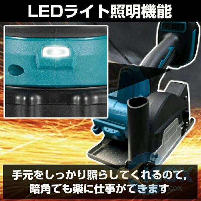 電動コンパクトカッタ 電動丸鋸 充電式 コンパクトカッタ 電気丸のこ小型 軽量 超高速型 ミニ コードレス 家庭用 金属切断 木工切断 研磨 研削 豊かな付属品付き_8