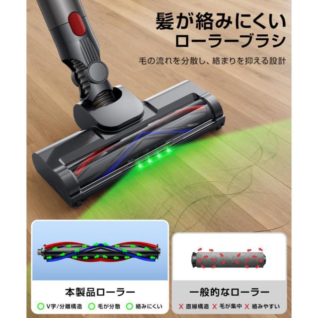掃除機 コードレス パワフル吸引 コードレス掃除機 LEDライト 液晶 