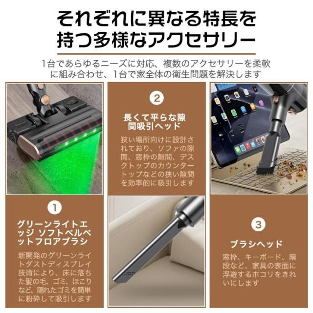 掃除機 コードレス 超強力吸引 55000pa 3WAY ハンディクリーナー