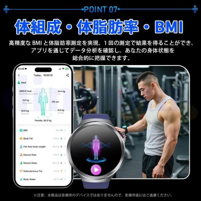 新登場! スマートウォッチケットウ値 健康管理 遠隔カメラ 呼吸訓練 マイクロ検診 bluetooth5.3通話 音楽 歩数計 音楽制御 健康 気分検測 睡眠 爆買_11