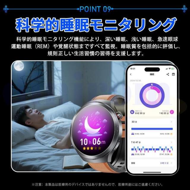 新登場! スマートウォッチケットウ値 健康管理 遠隔カメラ 呼吸訓練 マイクロ検診 bluetooth5.3通話 音楽 歩数計 音楽制御 健康 気分検測 睡眠 爆買_13