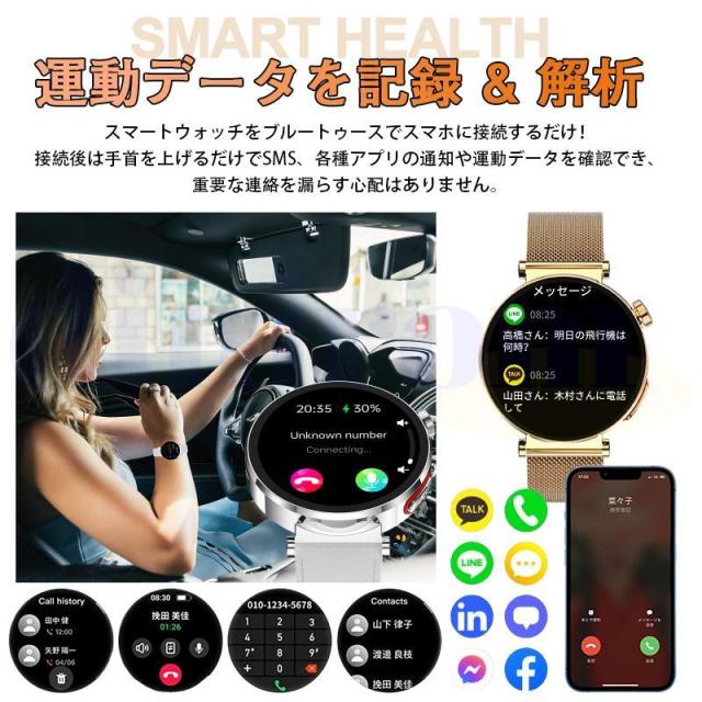 2026新登場! スマートウォッチ 健康-測定 ECG心電図 血液成分 マイクロ検診 bluetooth5.3通話 体温 心拍数 血中酸素 音楽制御 血圧 気分検測 睡眠監視 爆買_16