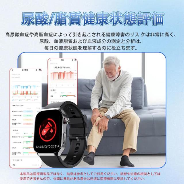 スマートウォッチ 日本製センサー 通話機能付き 多機能Smart Watch 万歩計 着信通知 腕時計 男女兼用 ギフト_4