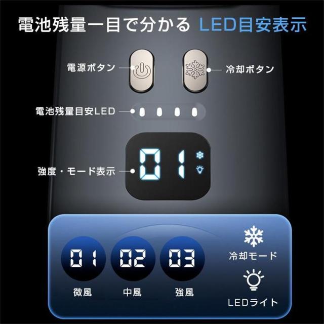 首掛け扇風機 ネッククーラー 羽なし 冷感 軽量 日本製モーター おしゃれ 節電 2024 最強 半導体冷却 3つ冷却プレート 4000mAh大容量 冷房 携帯用扇風機_10