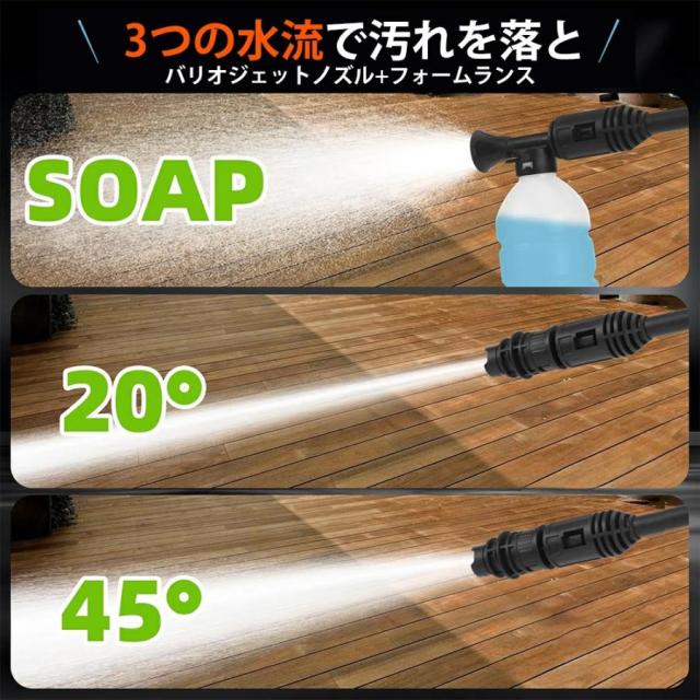 高圧洗浄機 水道直結 AC 1200W 軽量 小型 コンパクト 最大許容圧力 
