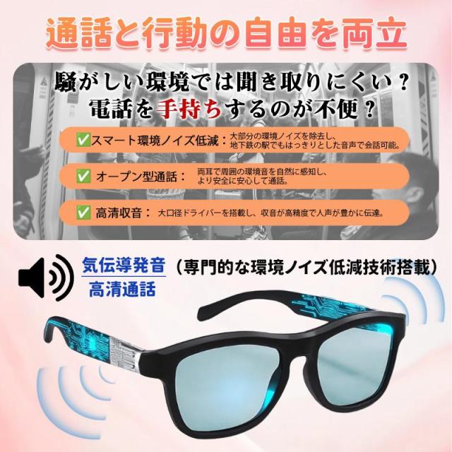 スマートグラス Bluetooth5.4 スマートメガネ AI質問応答 骨伝導 通話可能 カメラ機能 マイク内蔵 音楽再生 各種言語翻訳 変色可能 ワイヤレスメガネ 青色光防止