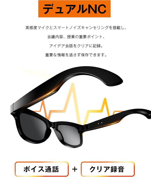 スマートグラス カメラ付き Bluetooth6.1 AIメガネ AI検索 高音質 800万画素 撮影 録画 防水防汗 翻訳機 タッチ操作 紫外線対策