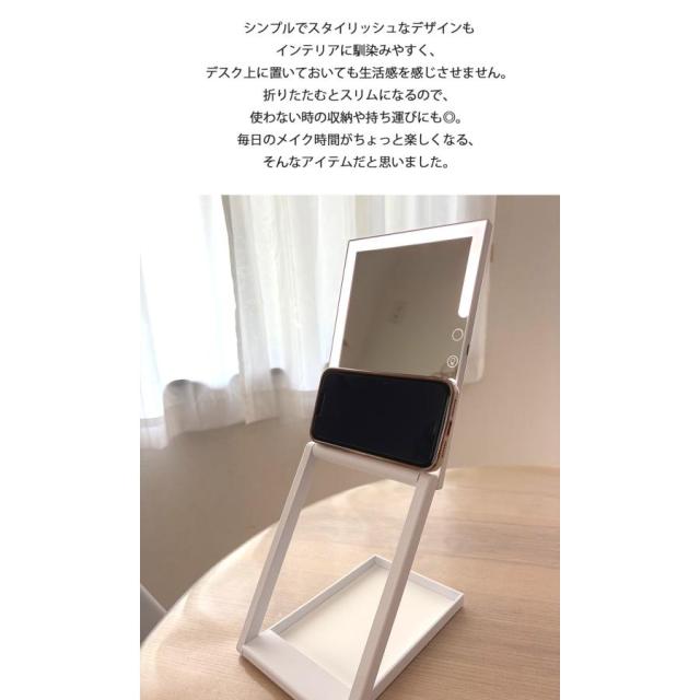 立ち上がる 折りたたみLEDミラー 卓上ミラー 女優 ミラー ライト付き 10倍 拡大鏡 化粧鏡 LEDライト 卓上 メイク用ミラー ハリウッド ライブ配信