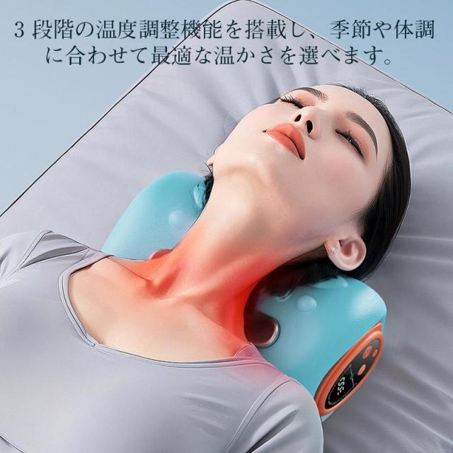 ネックストレッチャー EMS 首ストレッチ 首ケア 温熱機能 ネックピロー ストレートネック サポート 軽量 USB充電式 簡単操作 男女兼用_7