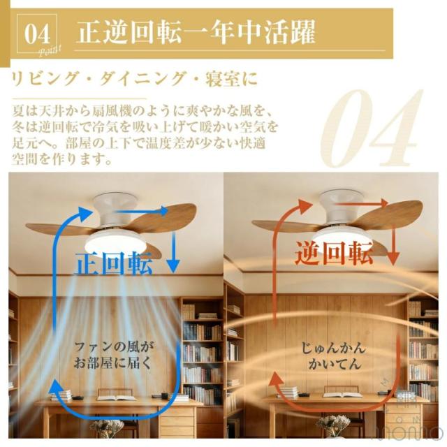 シーリングファンライト 木目調 和風 シーリングライト リモコン付き 調光調色 風速調整 シーリングファン 3羽根 節電 LED 扇風機 天井 北欧 おしゃれ 寝室 小型_5