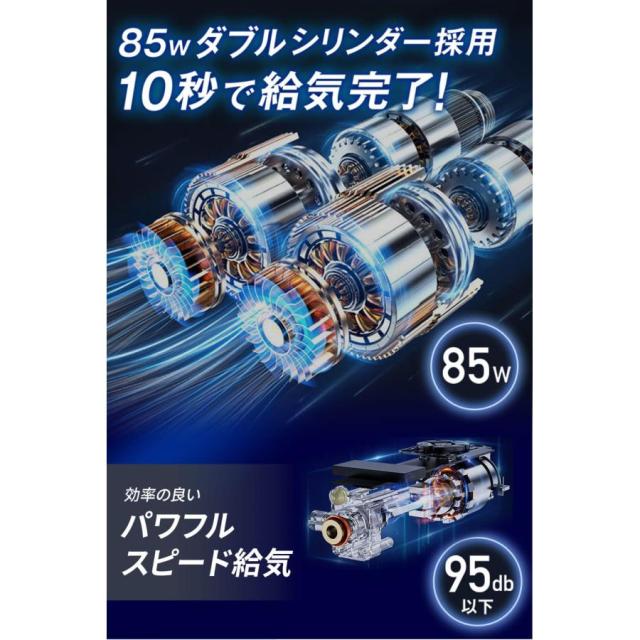 ジャンプスターター × 電動空気入れ の2機能搭載 12V 8000mAhの大容量バッテリー バッテリー上がり バイクバッテリー Bikray