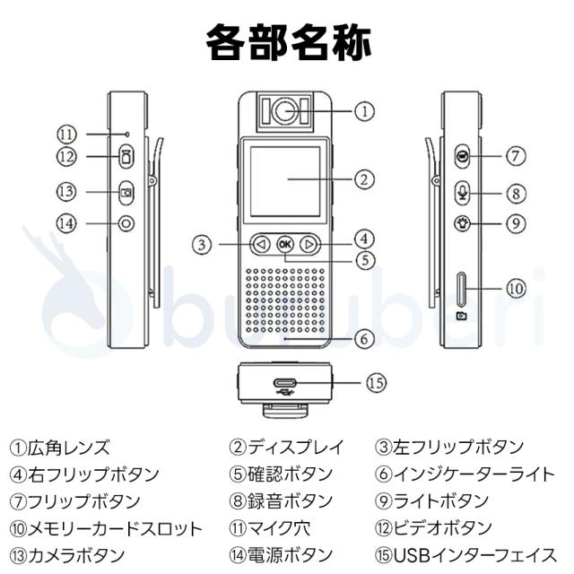 小型カメラ 高画質 スマホ連動 wifi 長時間録画 遠隔操作 バッテリー内蔵 クリップ iPhone android アクションカメラ ビデオカメラ 防犯カメラ_14