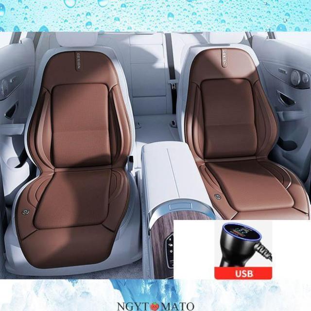 2025最新！車用シートクーラー シートカバー 座席シート 運転席 助手席 12V-24V通用 冷感 クールシート 取付簡単 クールカーシート 暑さ対策 通気 涼しい 黒_17