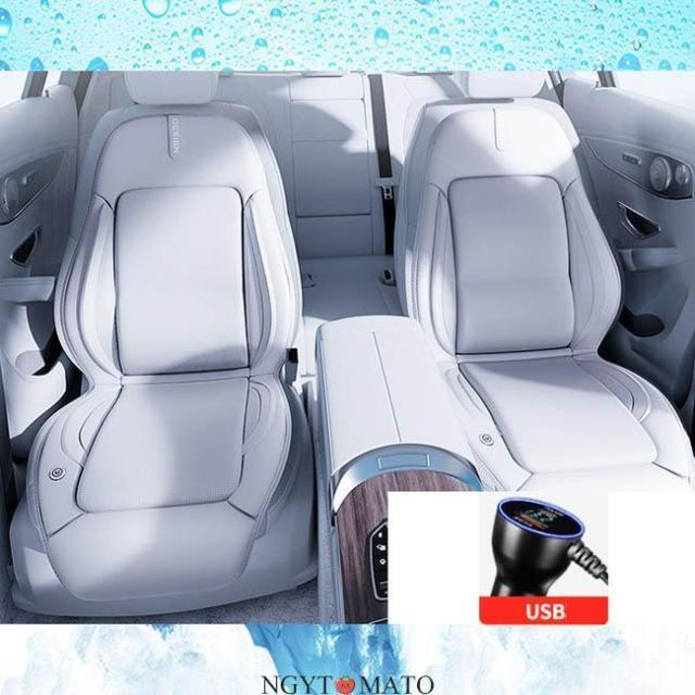 2025最新！車用シートクーラー シートカバー 座席シート 運転席 助手席 12V-24V通用 冷感 クールシート 取付簡単 クールカーシート 暑さ対策 通気 涼しい 黒_19
