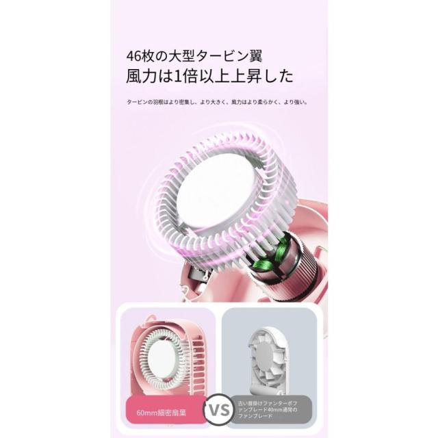 カメラ型首掛け扇風機 可愛いデザイン 軽量 200g 90cm 調整ストラップ ピンク / イエロー 子供 / レディース_7