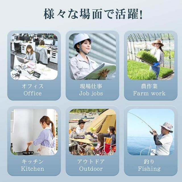 ネッククーラー 首掛け扇風機 羽なし 最強 背中送風 扇風機 ネックファン 半導体冷却 3段調節 1秒で冷やす 接触冷感 大容量 静音 軽量 LED付き 暑さ対策グッズ_15