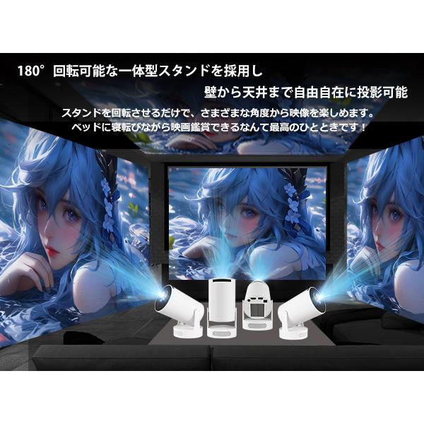 プロジェクター 家庭用 小型 1080P＆4K対応 Bluetooth5.4 HiFi 18000LM Wi-Fi6 スマホ対応 自動台形補正 操作簡単 IOS/Android_1