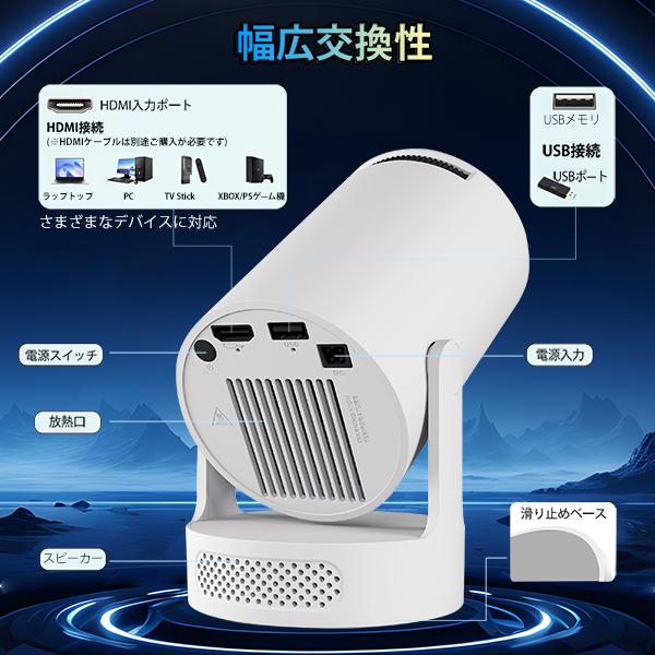 新品 プロジェクター 小型 自動台形補正 15000LM 5G WIFI 4K プロジェクター 家庭用 小型 1080P＆4K対応 Bluetooth5.4 HiFi 18000LM
