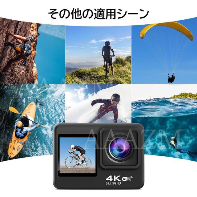 アクションカメラ デジカメ Vlog 小型おしゃれ 4K/5K解像度 高画質 水中30M防水 バイク WIFI 動画撮影 手ぶれ補正 マウント スポーツ 超広角 ウェアラブル_1