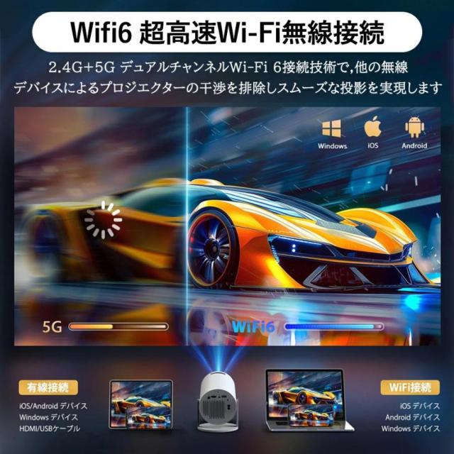 プロジェクター 軽量 本体 家庭用 天井投影 小型 270度回転 Android TV11 自動台形補正 スピーカー内蔵 短距離 HDMI リモコン 一人暮らし ホームシアター 静音_12