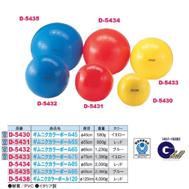 Gymnic Plus 65 バランスボール 直径65cm ブルー ギムニク ダンノ