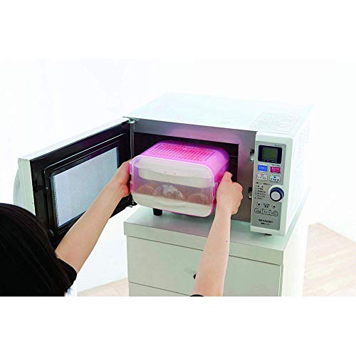 ピジョン 電子レンジスチーム＆薬液消毒ケース 04023 哺乳びん消毒ケースの通販は