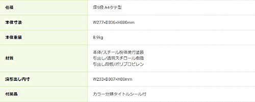 ナカバヤシ アバンテV2 フロアケース A4 深9段 レッド AF-M9-Rの