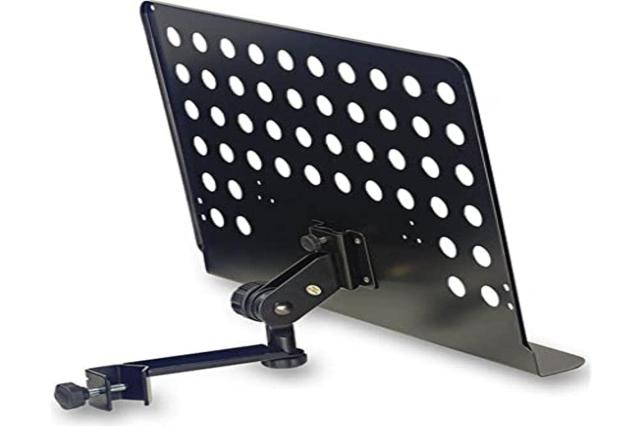 スタッグMUS-ARM 2レクターン、固定アーム付き、ブラック 譜面台