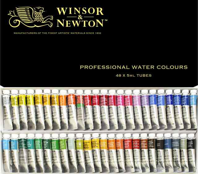 Winsor ＆ Newton ウィンザー＆ニュートン 水彩絵具 ウィンザー＆ニュートン プロフェッショナル ウォーターカラー 48色セット 5ml