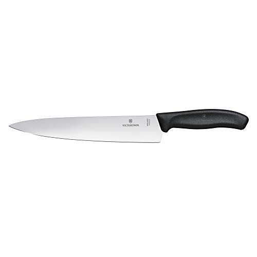 VICTORINOX(ビクトリノックス) シェフナイフ スム ーズな切れ味の牛刀包丁 22cm ブラック 料理の基本となる様々な食材に使えるナイフ 食洗