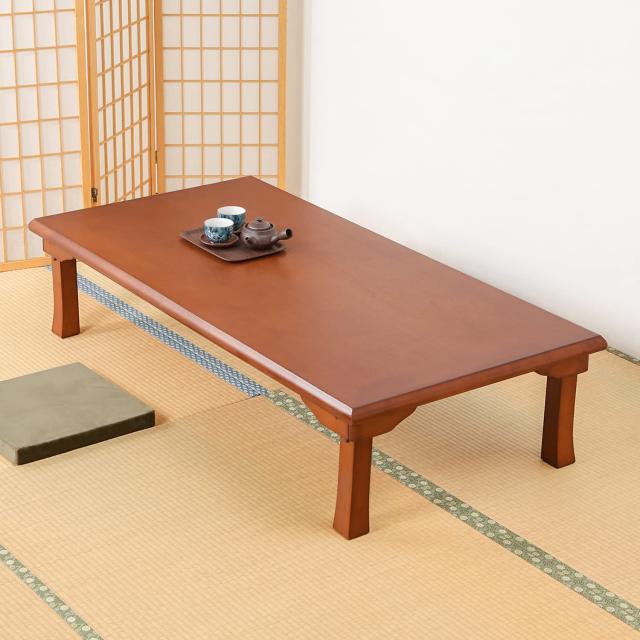 不二貿易 折脚 和風 座卓 (額縁・幅150cm) TLM-15075 オーク色
