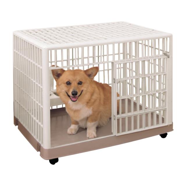 アイリスオーヤマ プラケージ キャスター付 ベージュ 犬・猫用 高さ