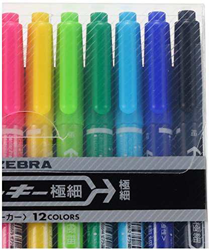 送料無料]ゼブラ 油性ペン マッキー 極細 12色 MCF-12Cの通販はau PAY